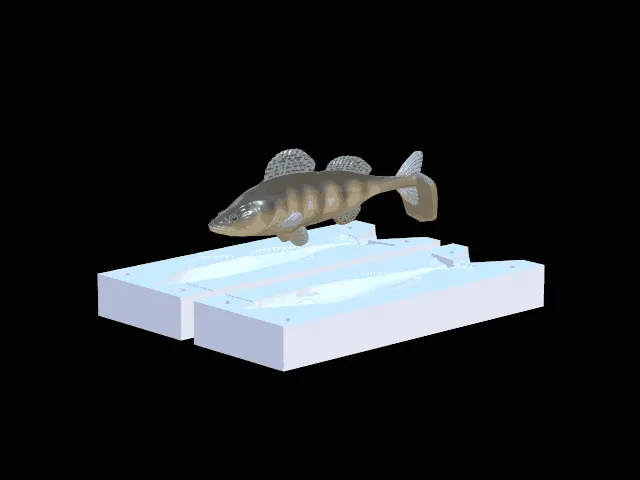 AM bait fish zander 2.0 / pikeperch 13cm hoof form for predator fishing