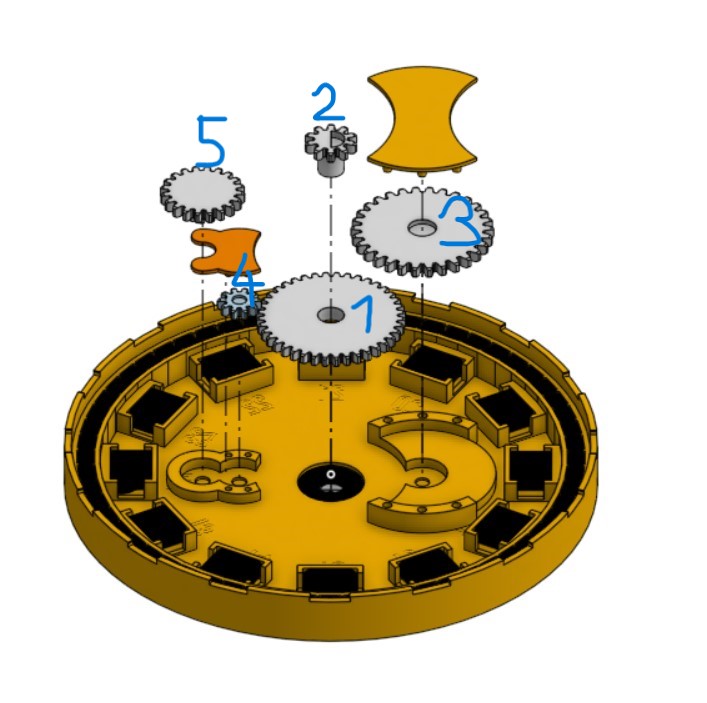 Miniatura 12 do modelo 3D Teaching clock with lifting numbers