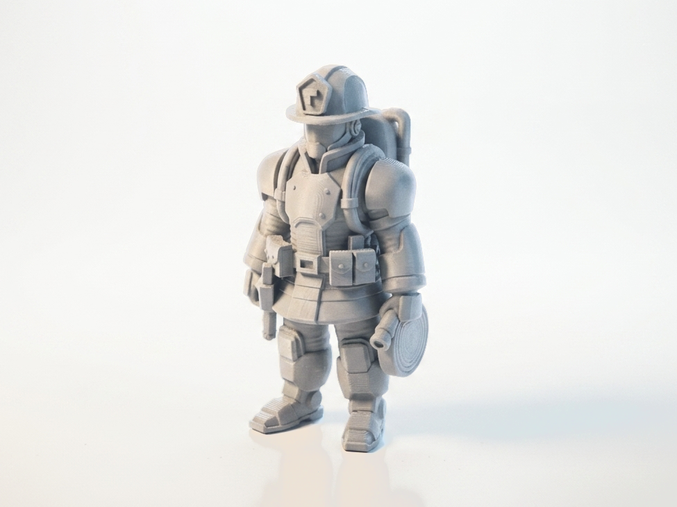 Mech Suit Fireman Action Figure Collectible 3D Printable