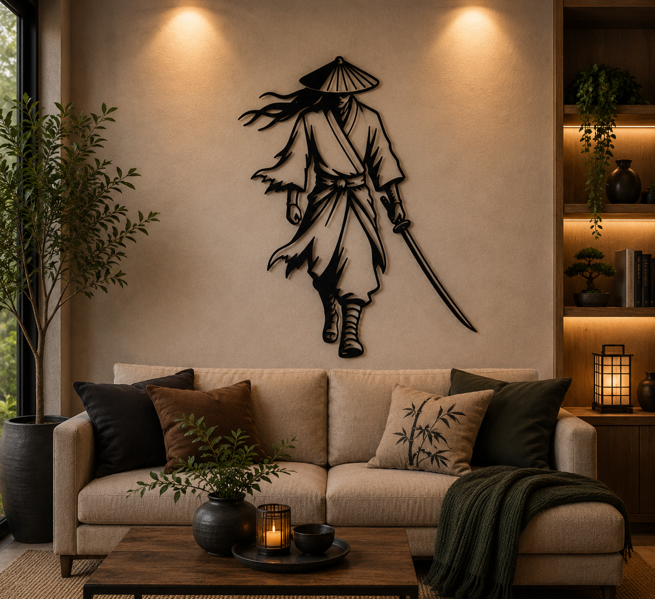 Samurai Warrior 2D Wall Art