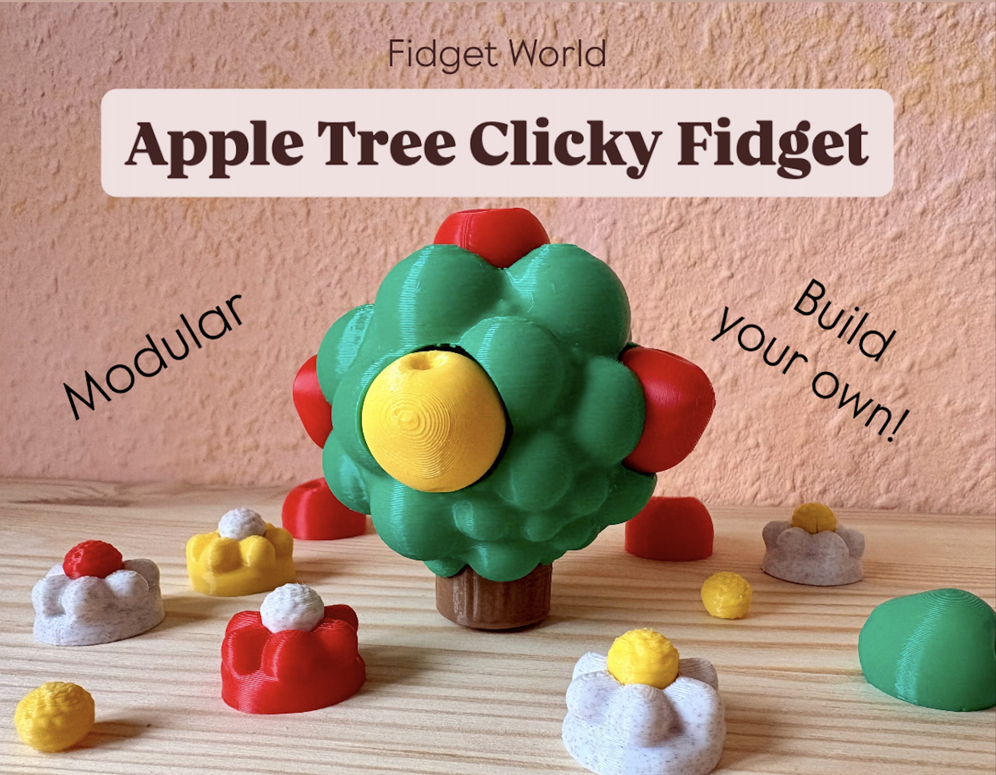 Fidget World | Apple Tree Clicky Fidget Toy