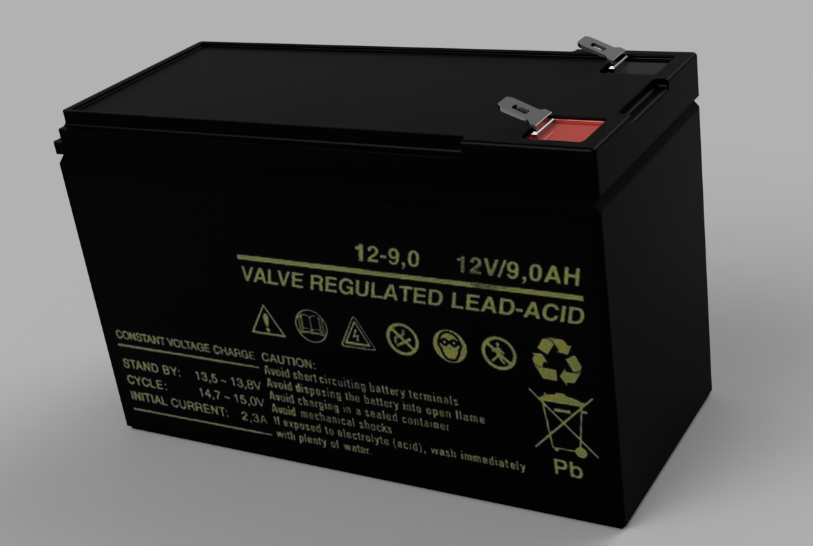 12V 9Ah battery model