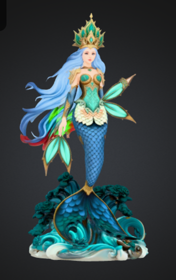 Mermaid Queen Ocean Empress – Fantasy Sea Goddess Statue