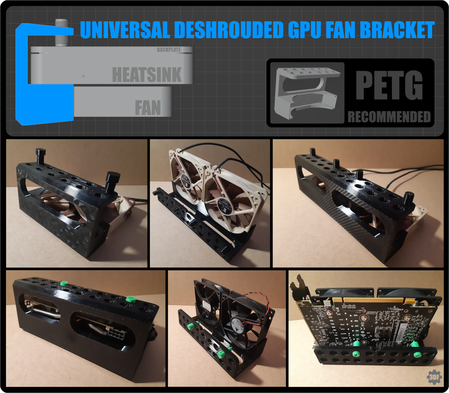 Universal GPU Fan Deshroud Bracket