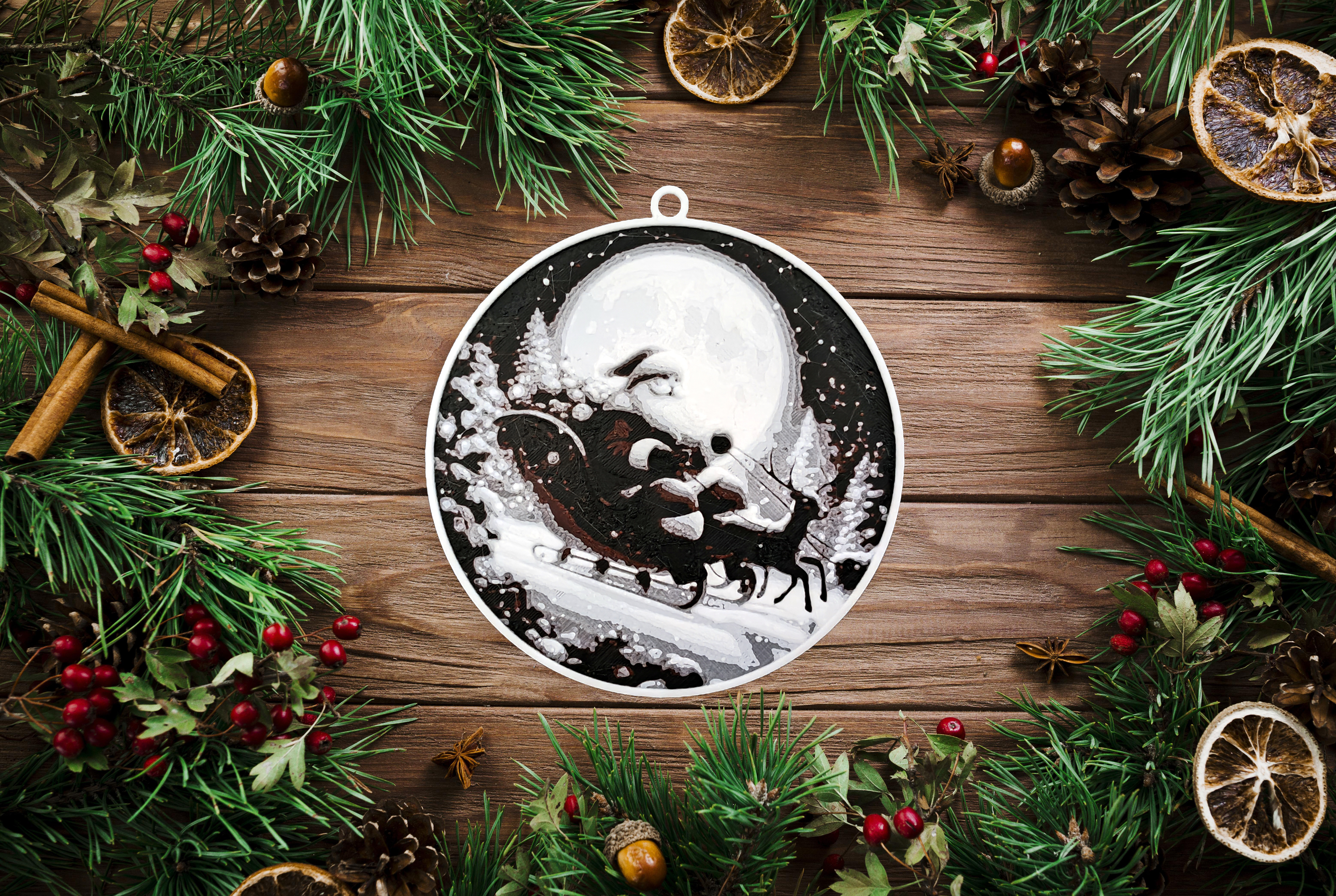 Hueforge - Christmas Bauble Tree Ornament 8 cm