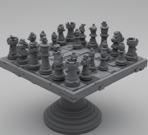 glitched chessboard