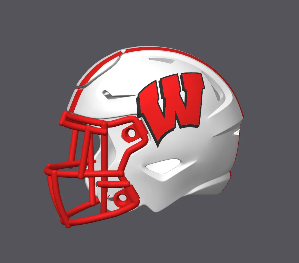 badger football helmet image Wisconsin Medium (12