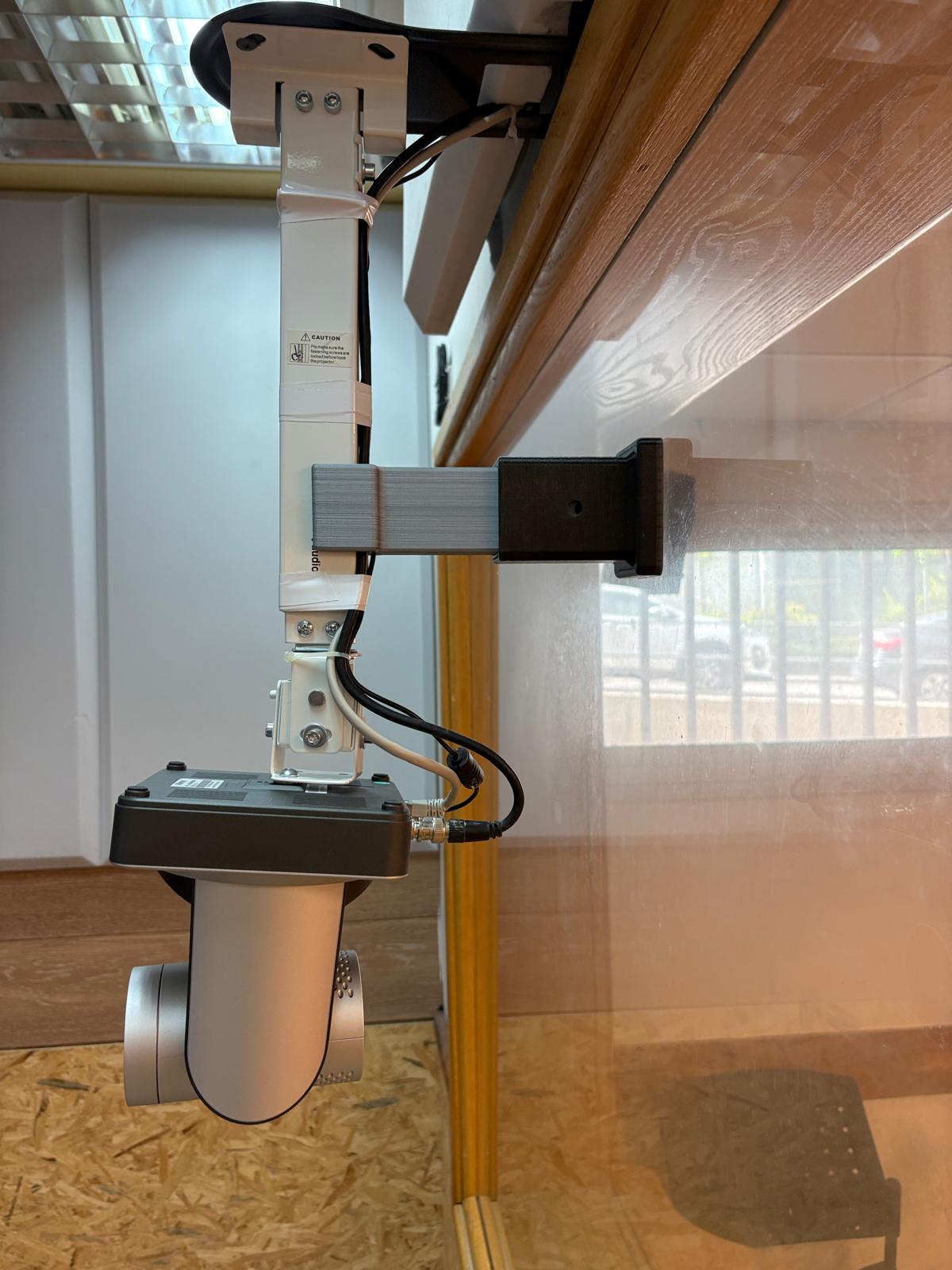 PTZ Camera bracket for glass