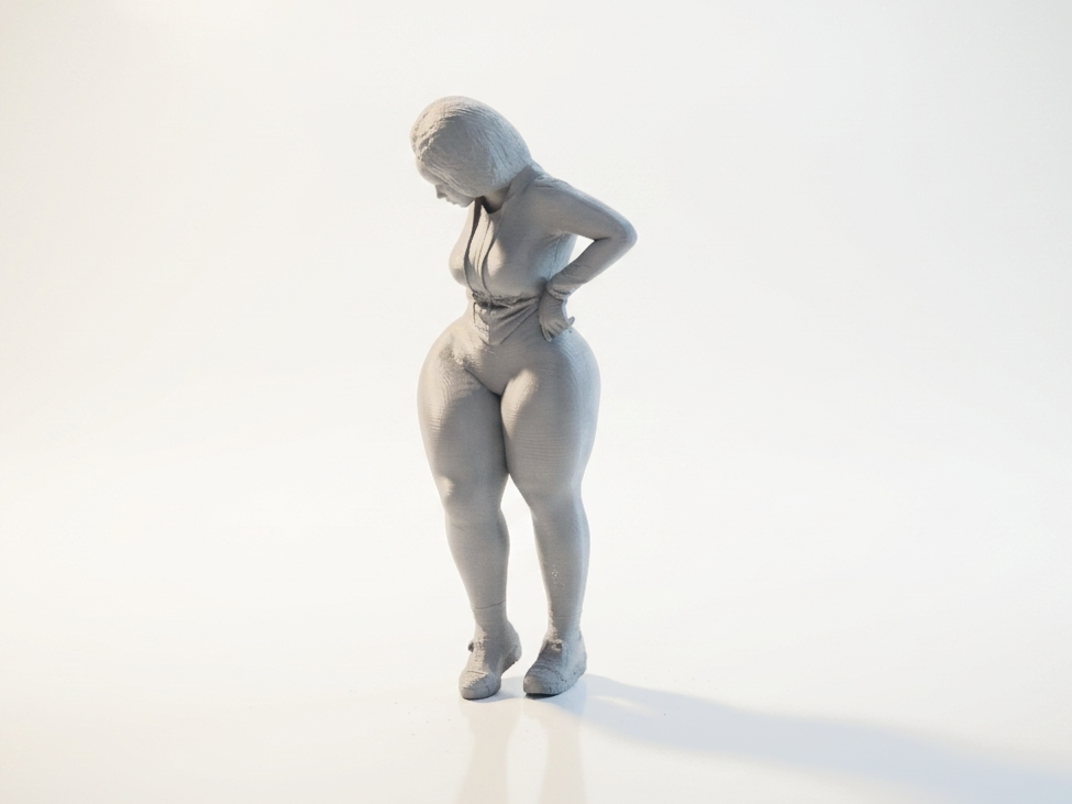 Curvy Woman Figurine Female Statue 3D Printable