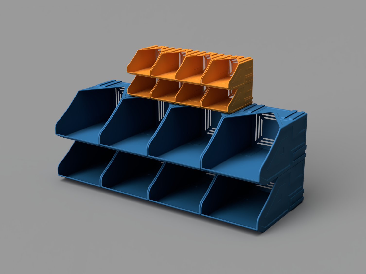 Miniatura 2 do modelo 3D Stackable Interlocking Bins