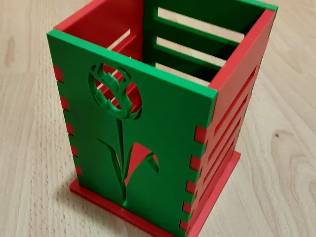 Tulip Utensil Holder – Press-Fit Box with Fit Test