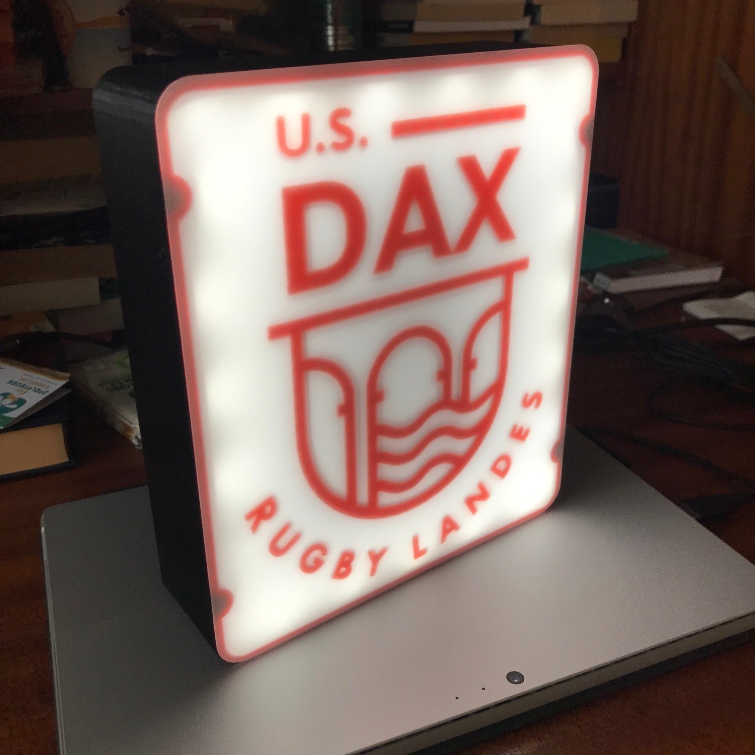 Logo US Dax rugby (veilleuse rétro-éclairée)