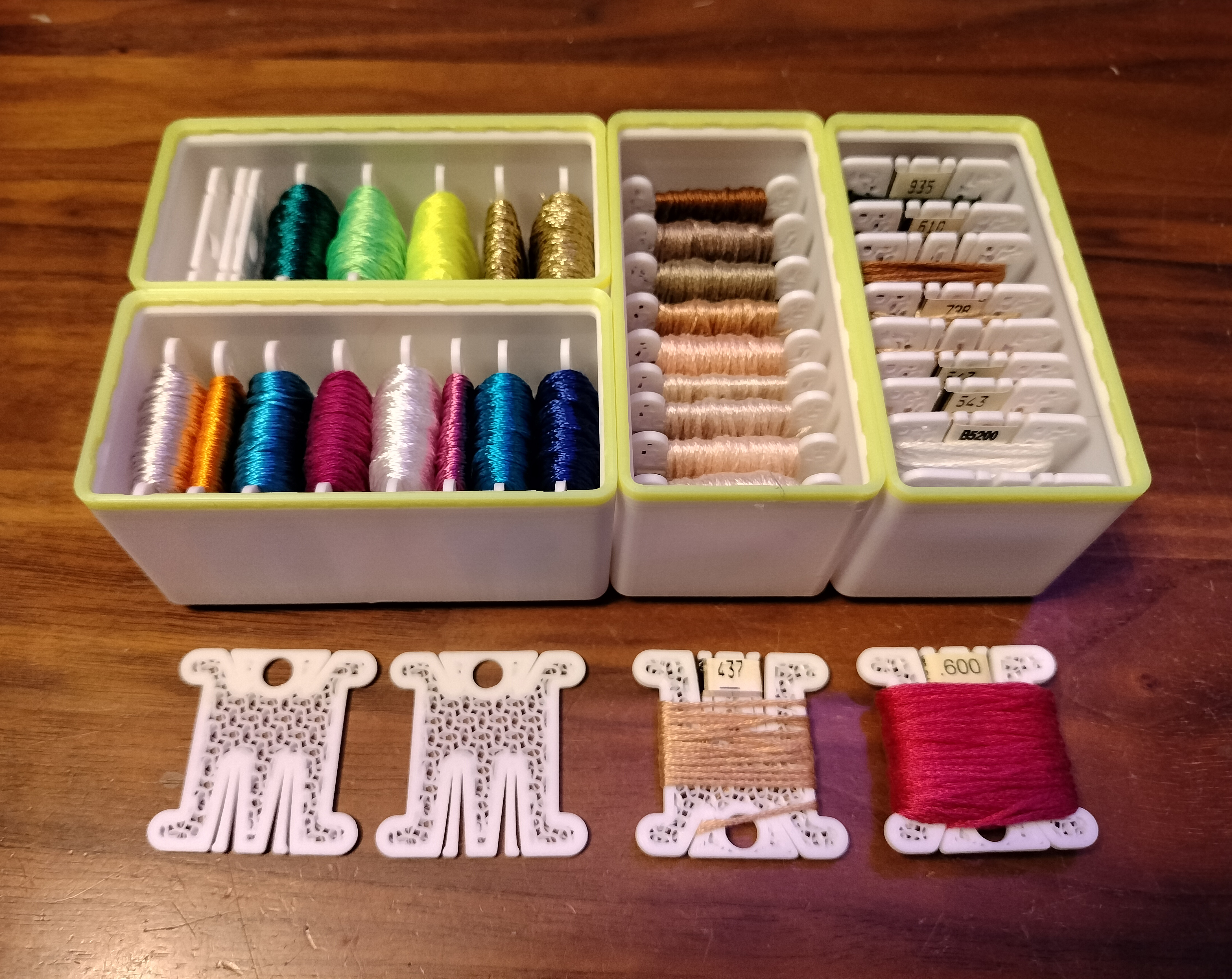 Embroidery Floss Bobbin with DMC Color Code Holder