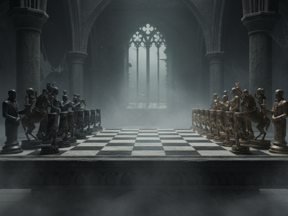 Addams Family Chess Set - Gothic Chess Pieces