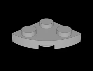 Lego Compatible (7904.dat) Plate  2 x  2 with Corner Round