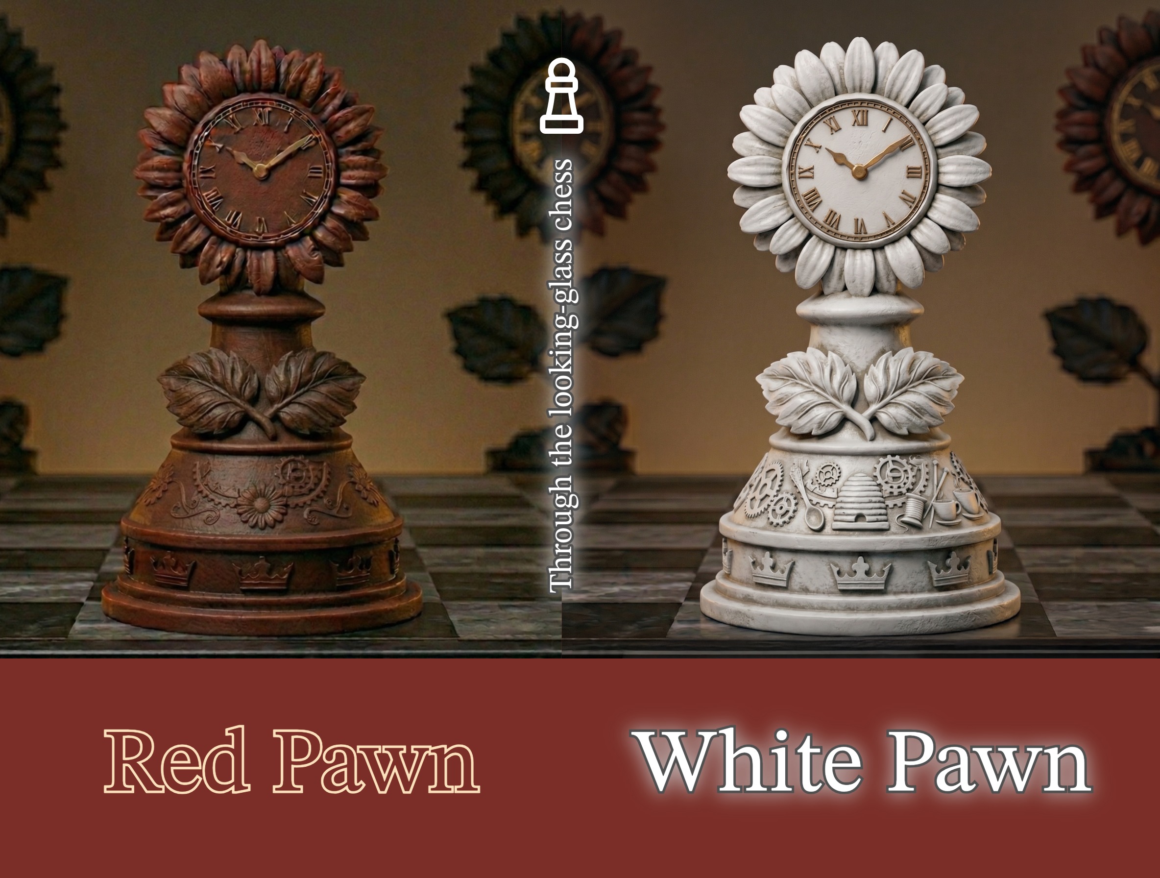 The Talking Daisies: White & Red Pawns