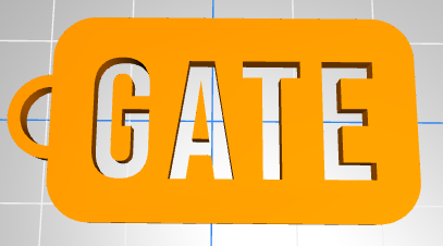 ''gate'' keychain