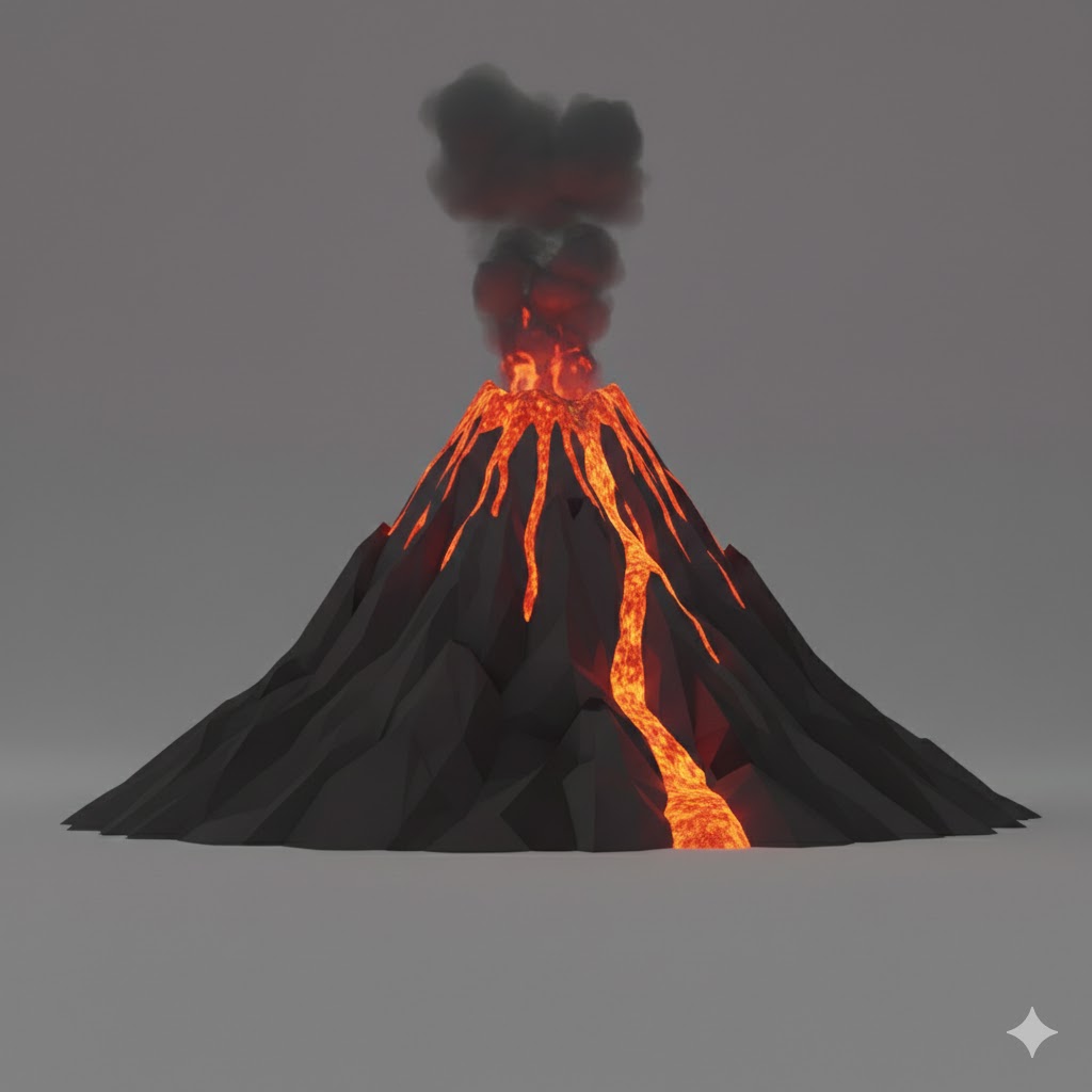 Low Poly Volcano