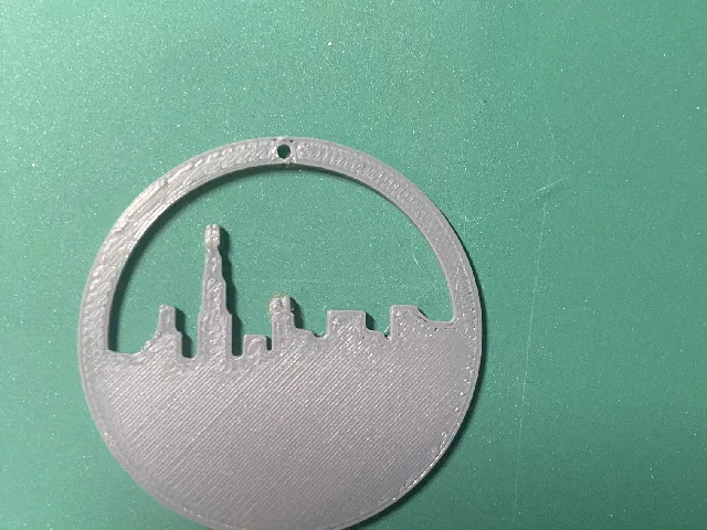 Keychain of the Chicago skyline