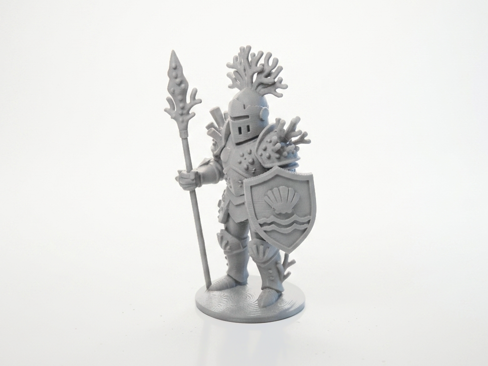 Sea Knight Warrior Fantasy Figurine 3D Printable
