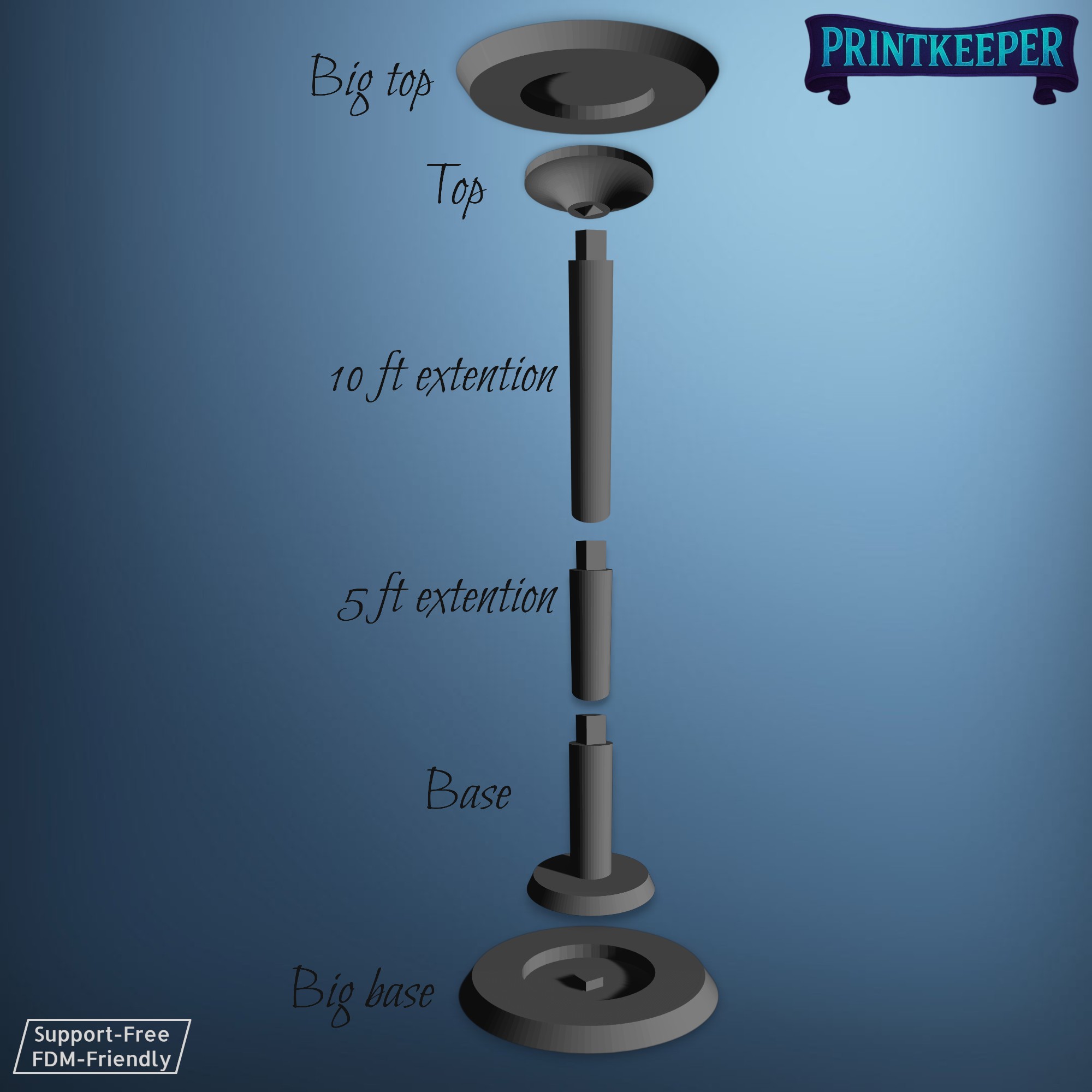 DND and Daggerheart Flying Stand (Support-Free)