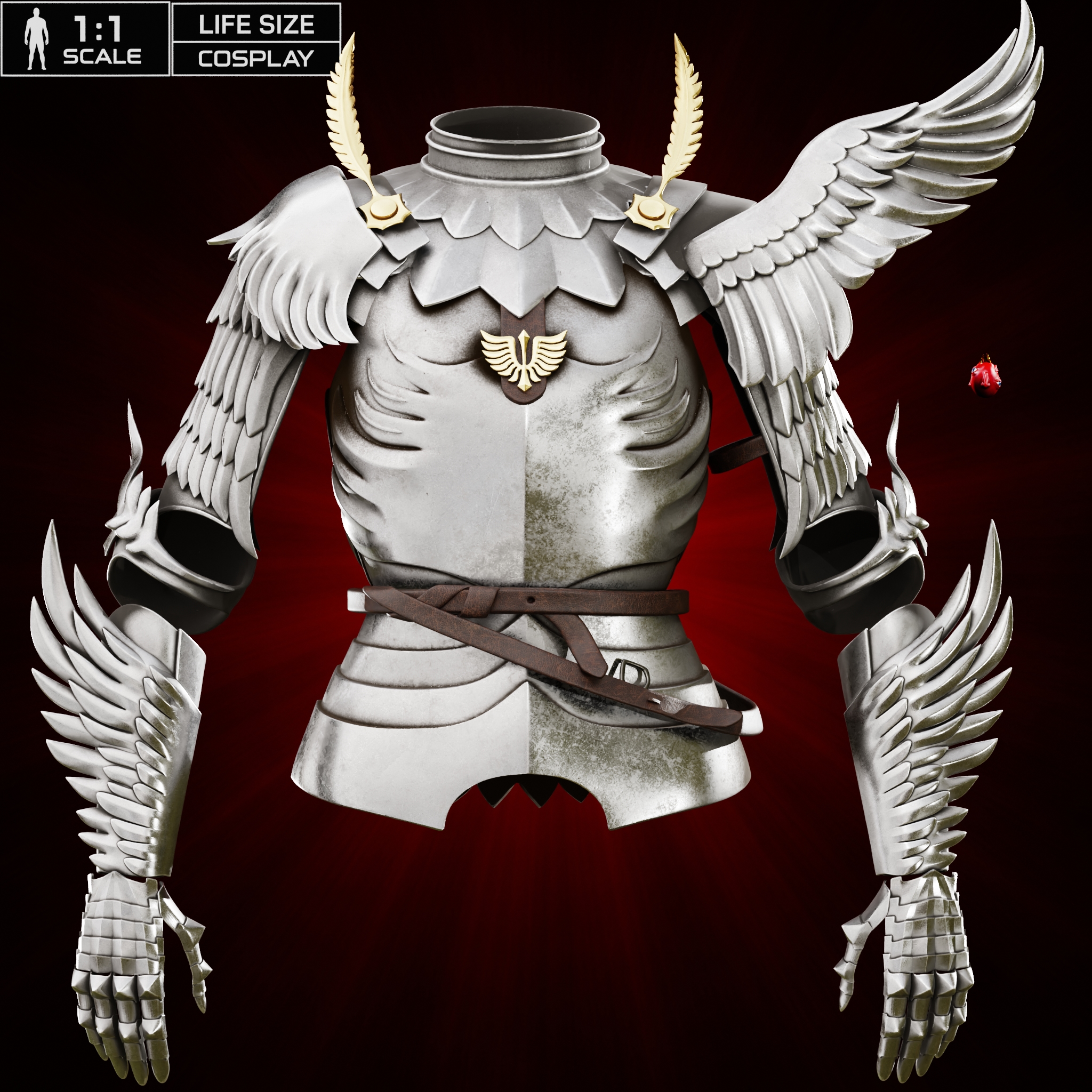 GRIFFITH RESURRECTED UPPER ARMOR life size cosplay - Berserk Fan Art STL