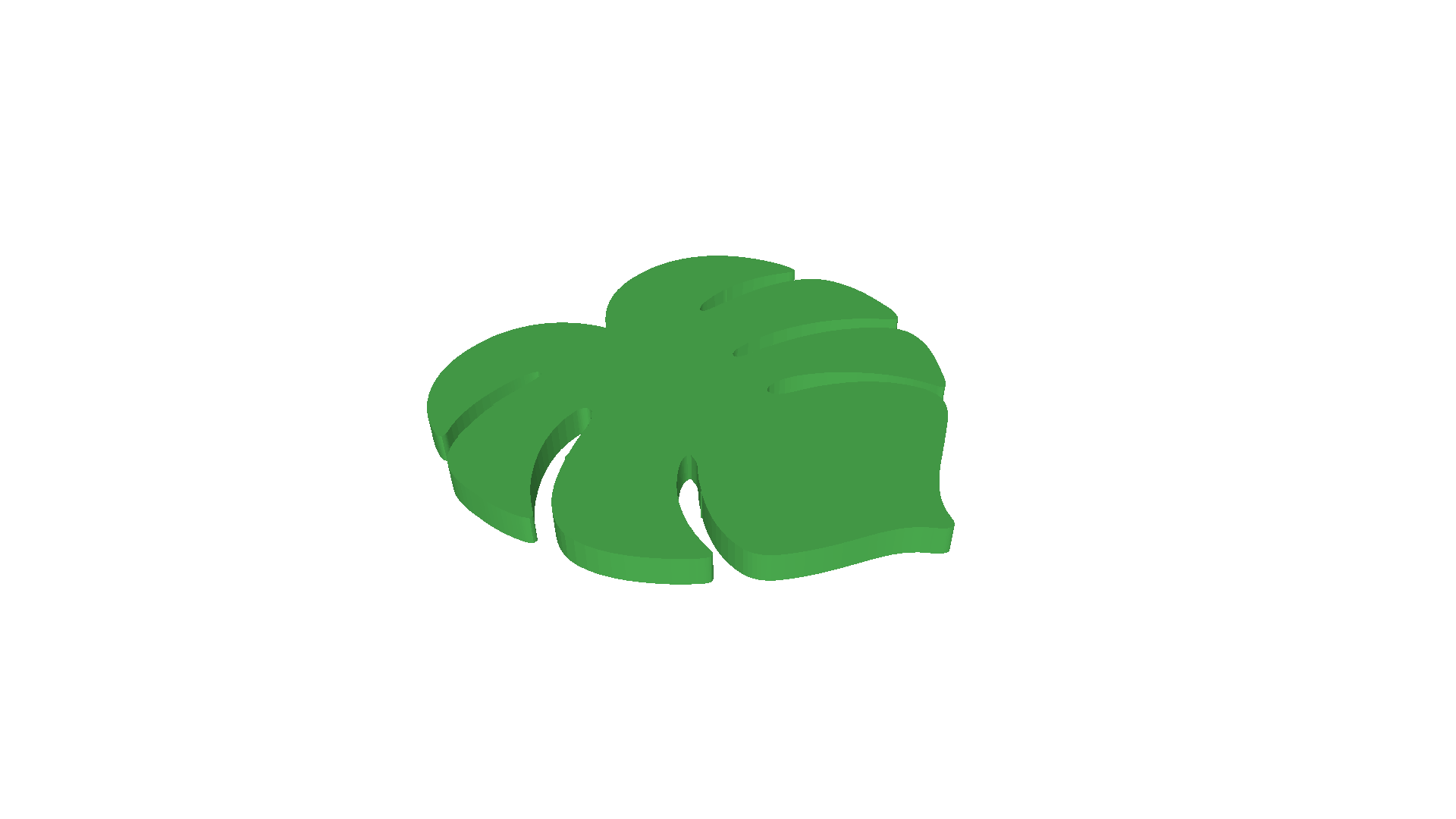 Miniatura 3 do modelo 3D Monstera Leaf Coaster Set