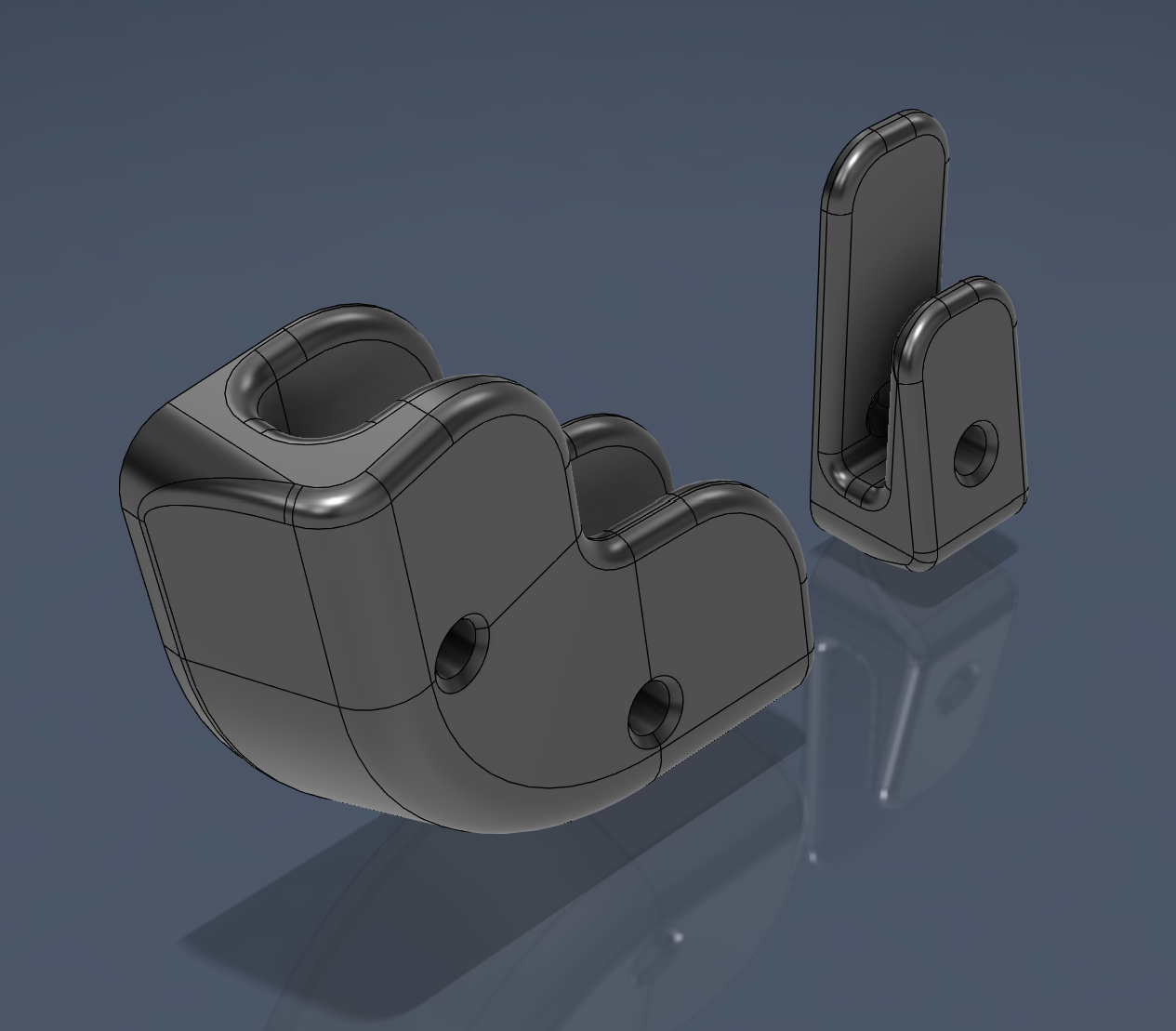 Skateboard wall mount (Fusion360)