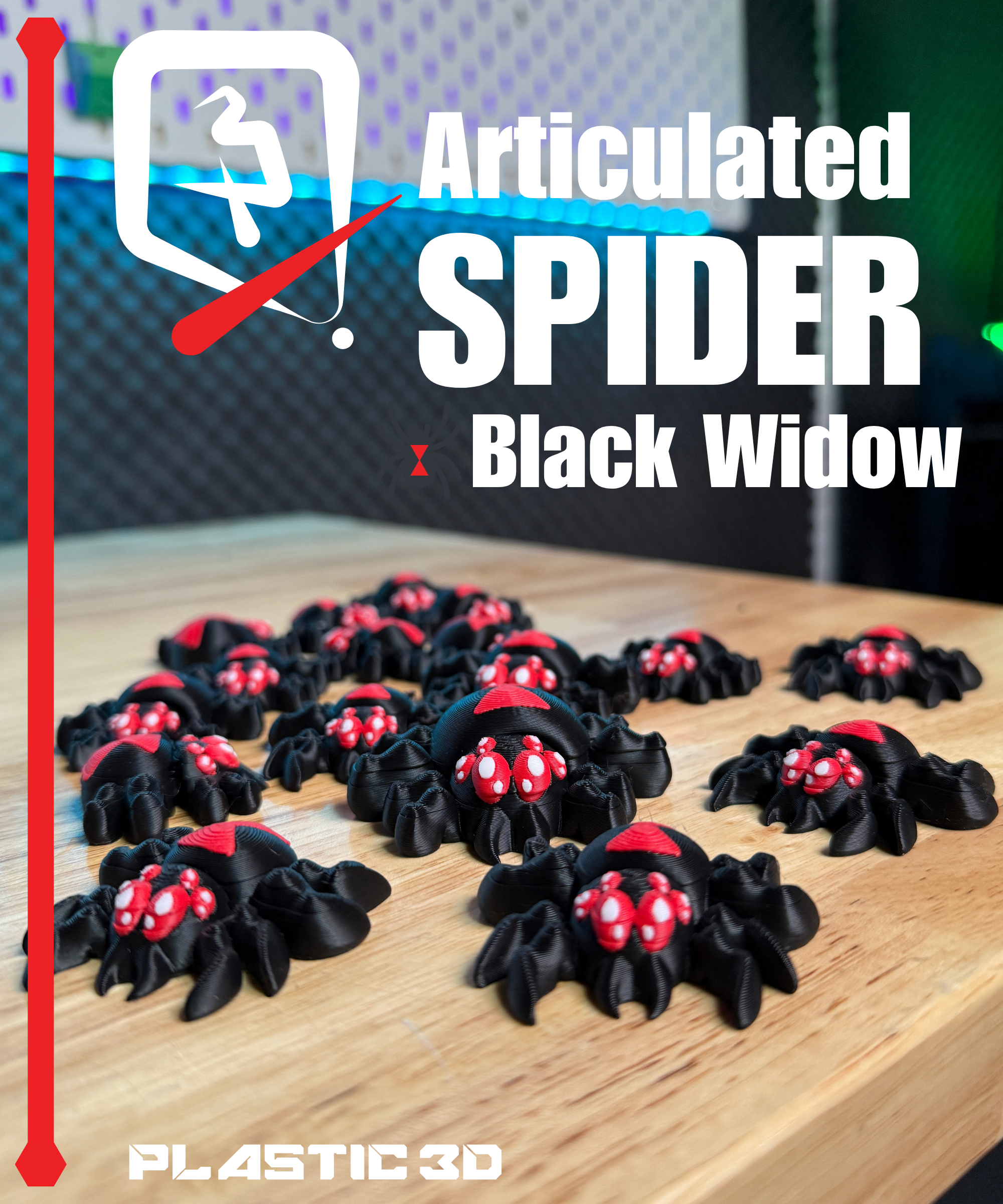 Articulated Spider — Black Widow Creeper for Your Desk