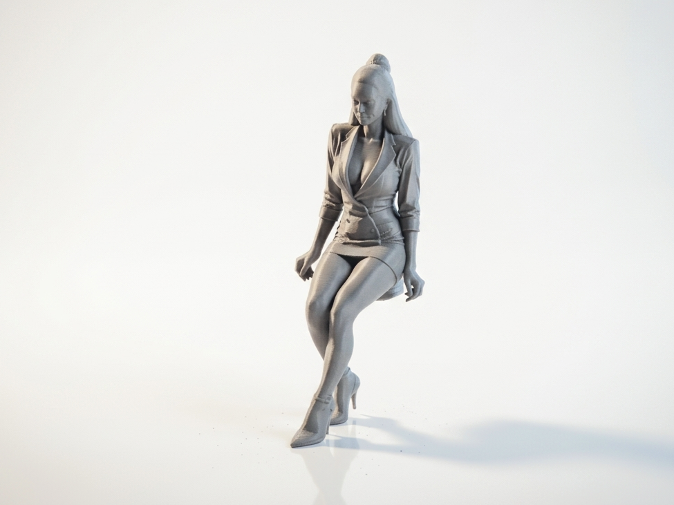 Elegant Woman Figurine Female Figure 3D Printable