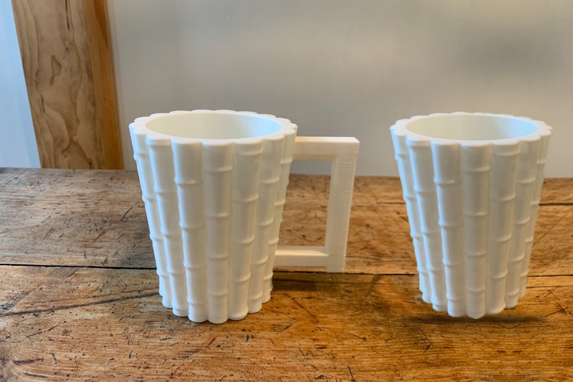 Bamboo Mug/Cup, handle or handleless organizer