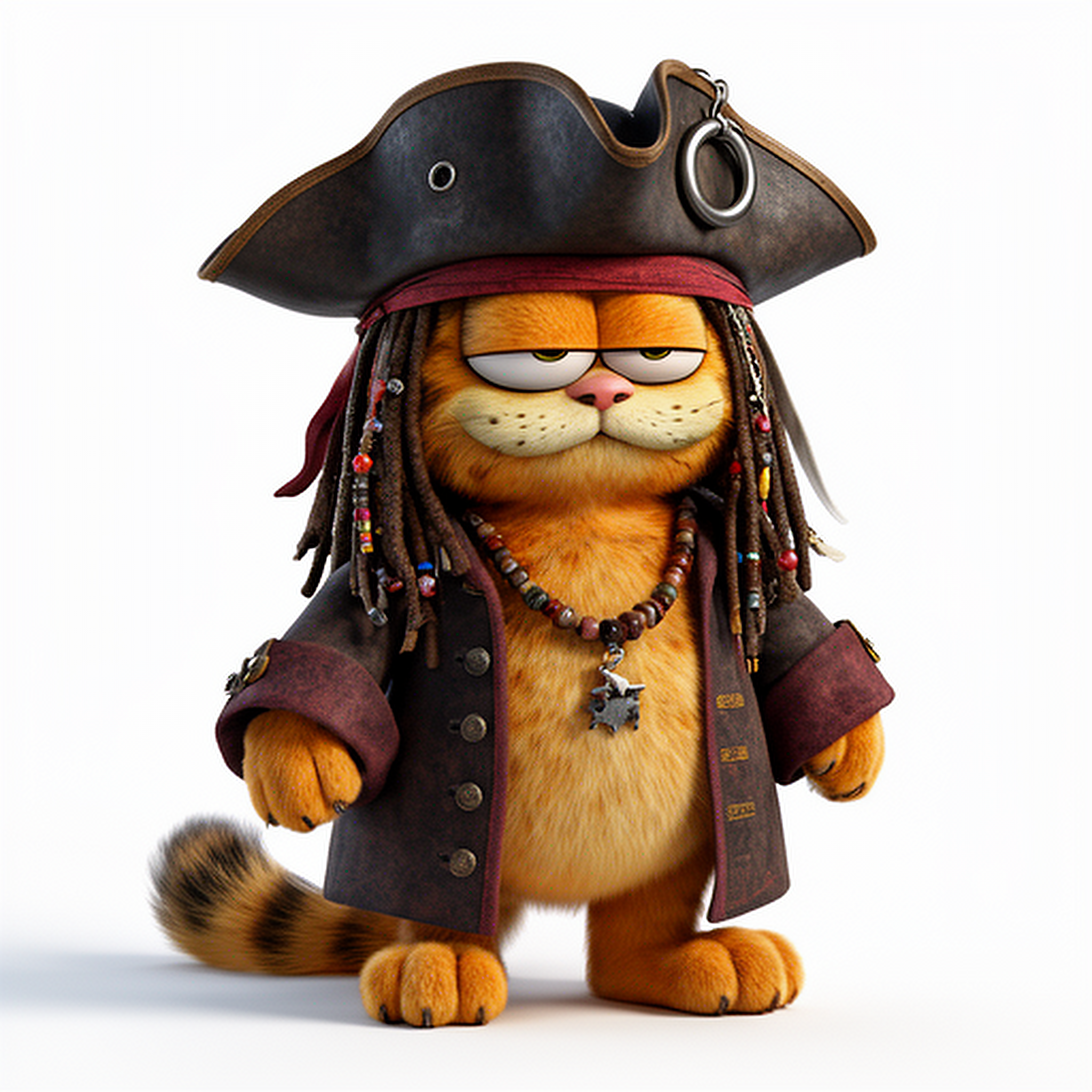 Garfield Jack Sparrow Ring Figure