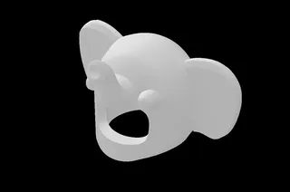 Lego Compatible (35857.dat) Minifig Headgear Head Cover Costume Elephant with Tusks