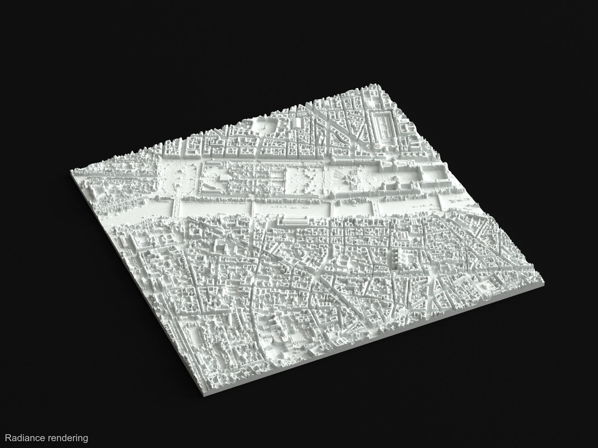 Paris from Lidar - Louvre
