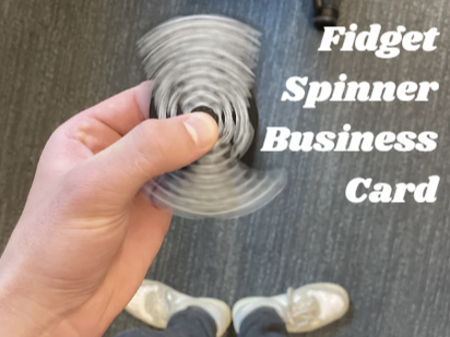 fidget spinner buisness card