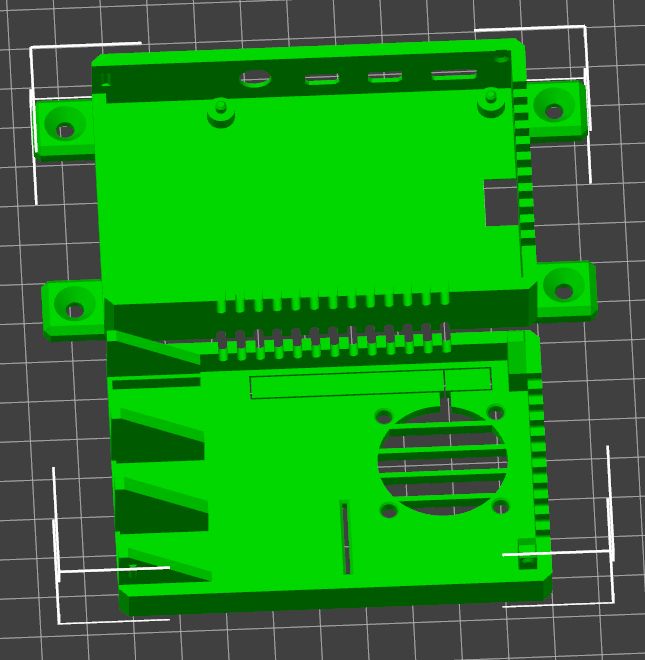 RPi4 case Edit wall mounted