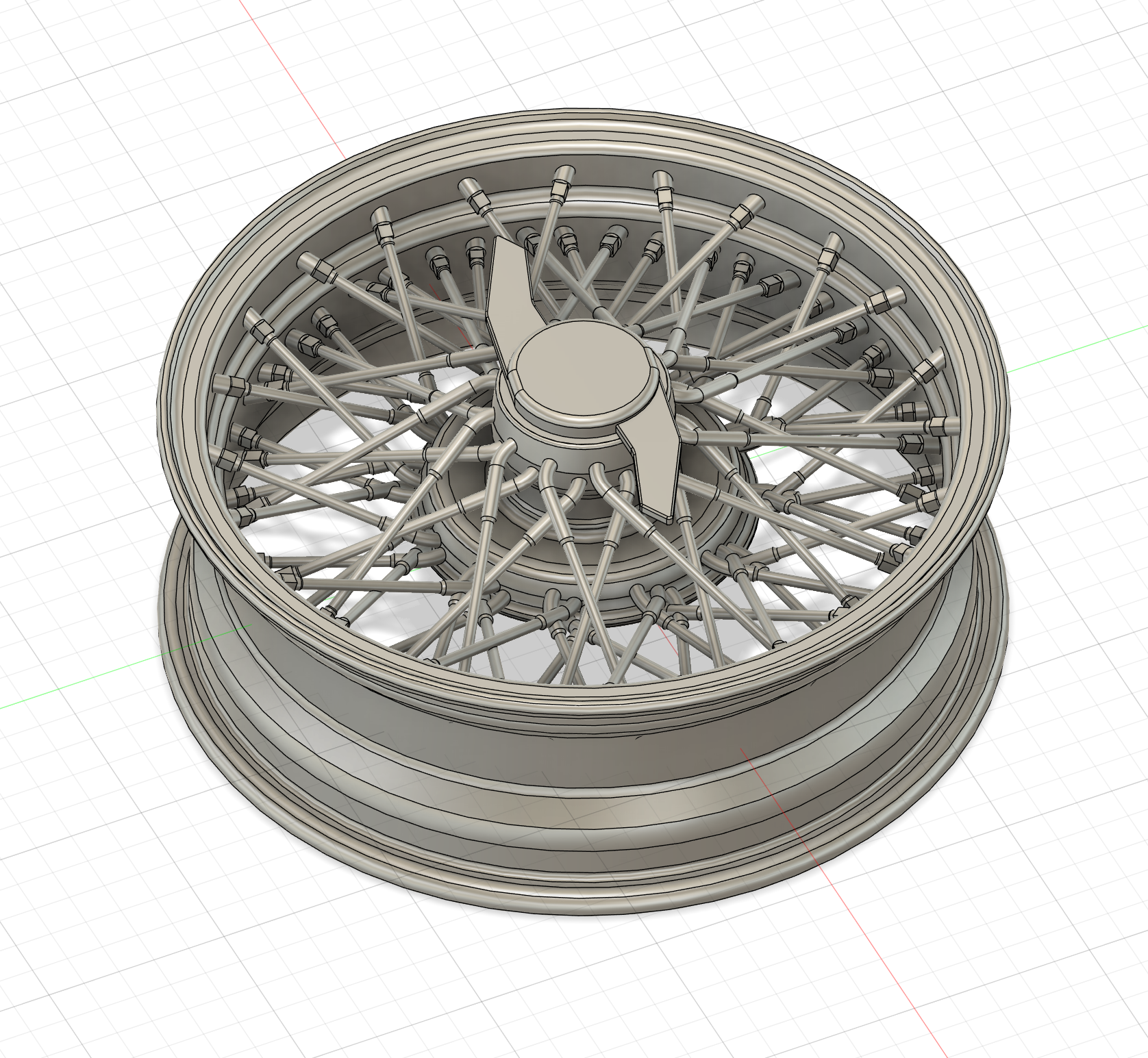 Borrani style wire-spoked wheel