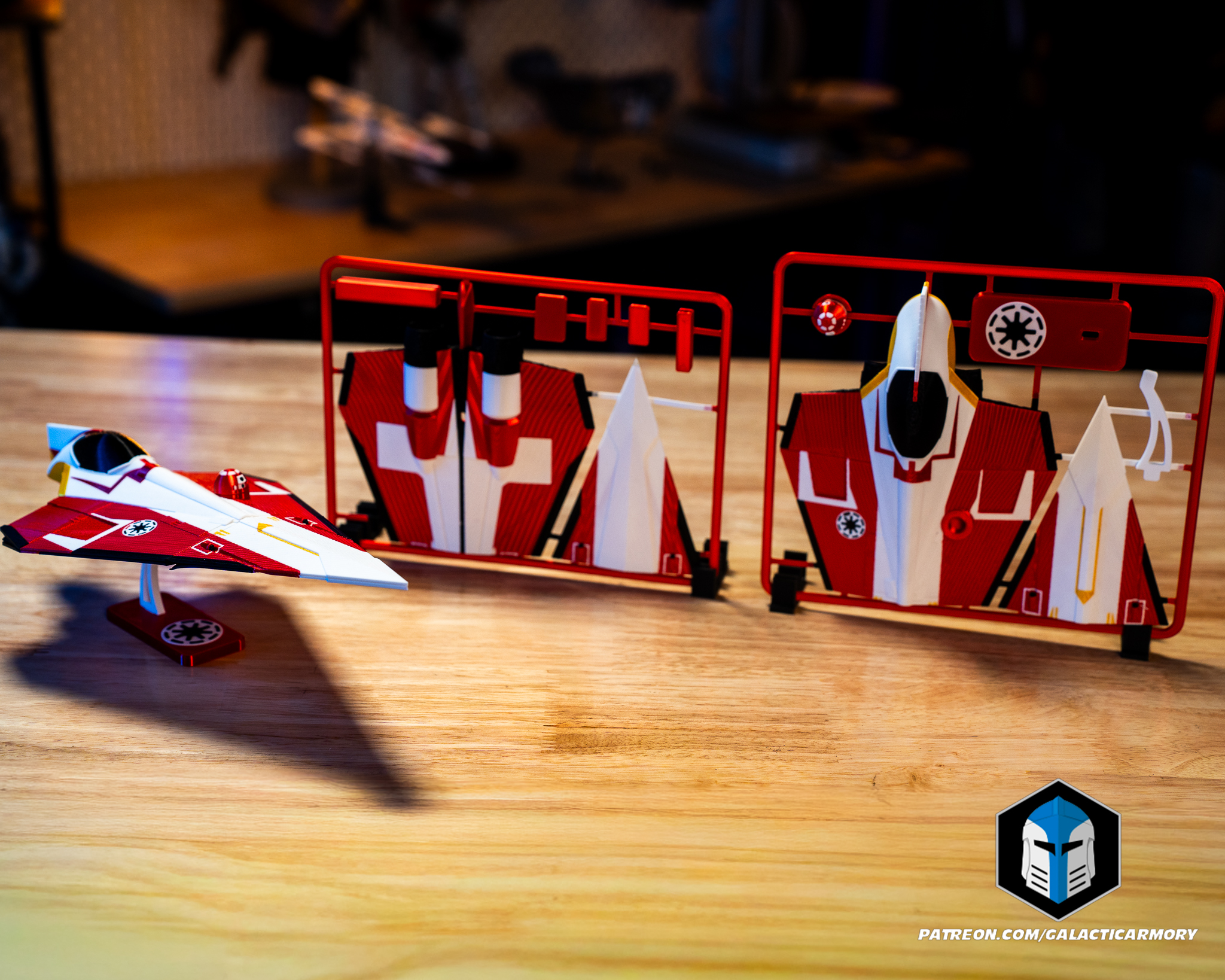 Delta 7 Jedi Starfighter Kit Card - 3D Print Files