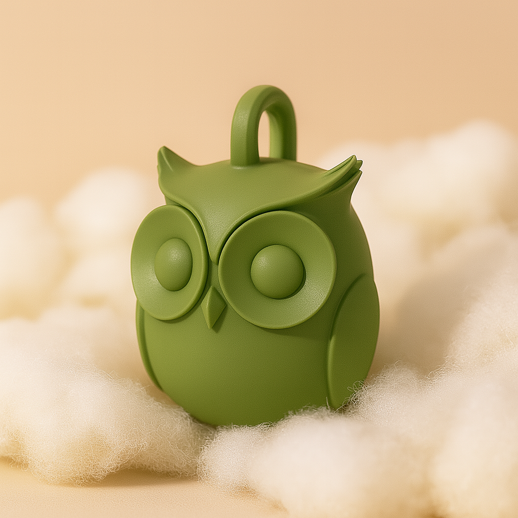 Cute Owl Keychain – 3D Minimalist Animal Bag Charm | Aesthetic Car & House Key Ring Accessory for Women & Men