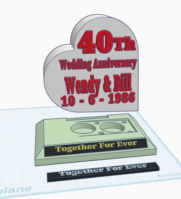 4oth wedding annivesary celebration light