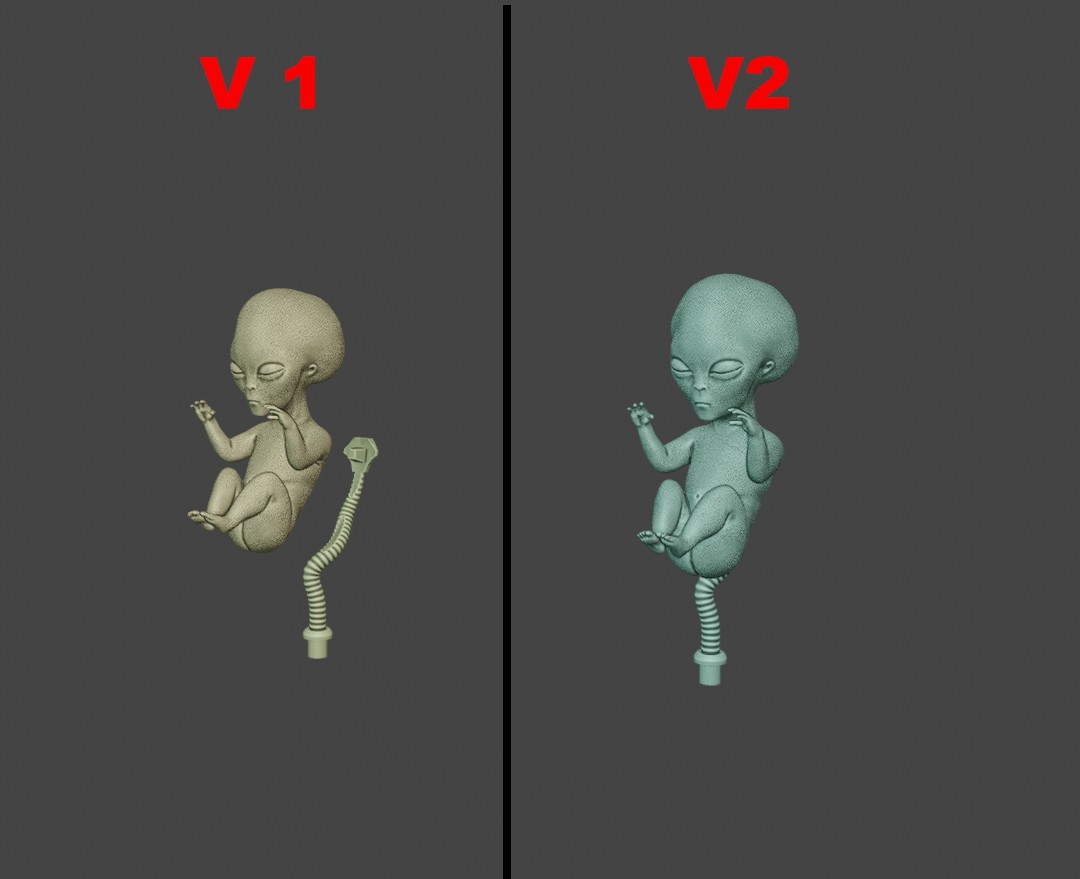 Miniatura 5 do modelo 3D GREY ALIEN FETUS