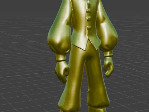 Mighty Pirate Adventurer – Stylized 90s Game Figure