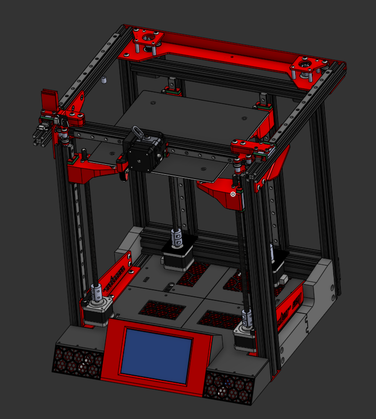 Renderxy quad Z screw (a Renderxy modification with custom electronics)