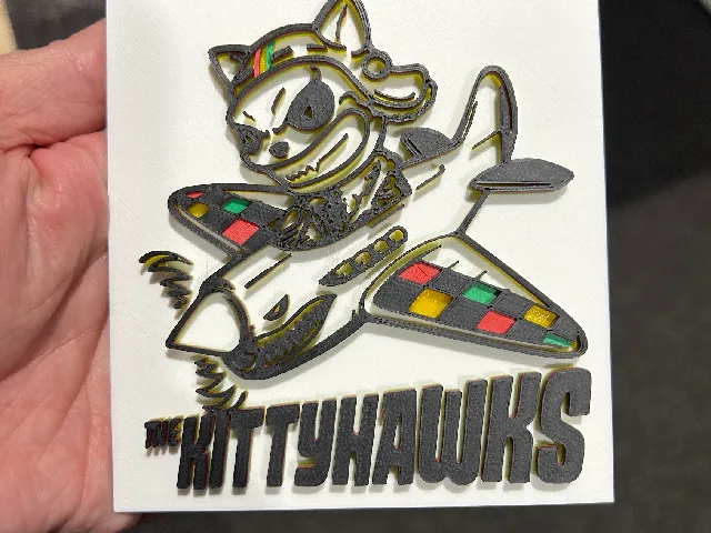 The Kittyhawks - ska punk band logo in 3d