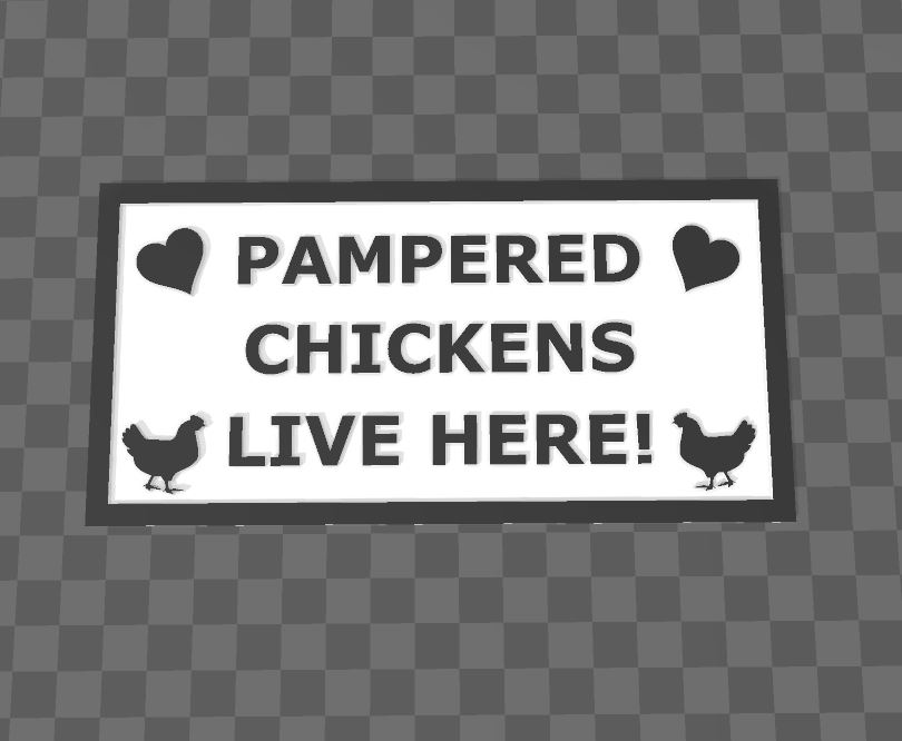 Pampered chickens sign