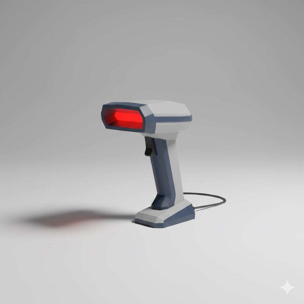 Low Poly Barcode Scanner