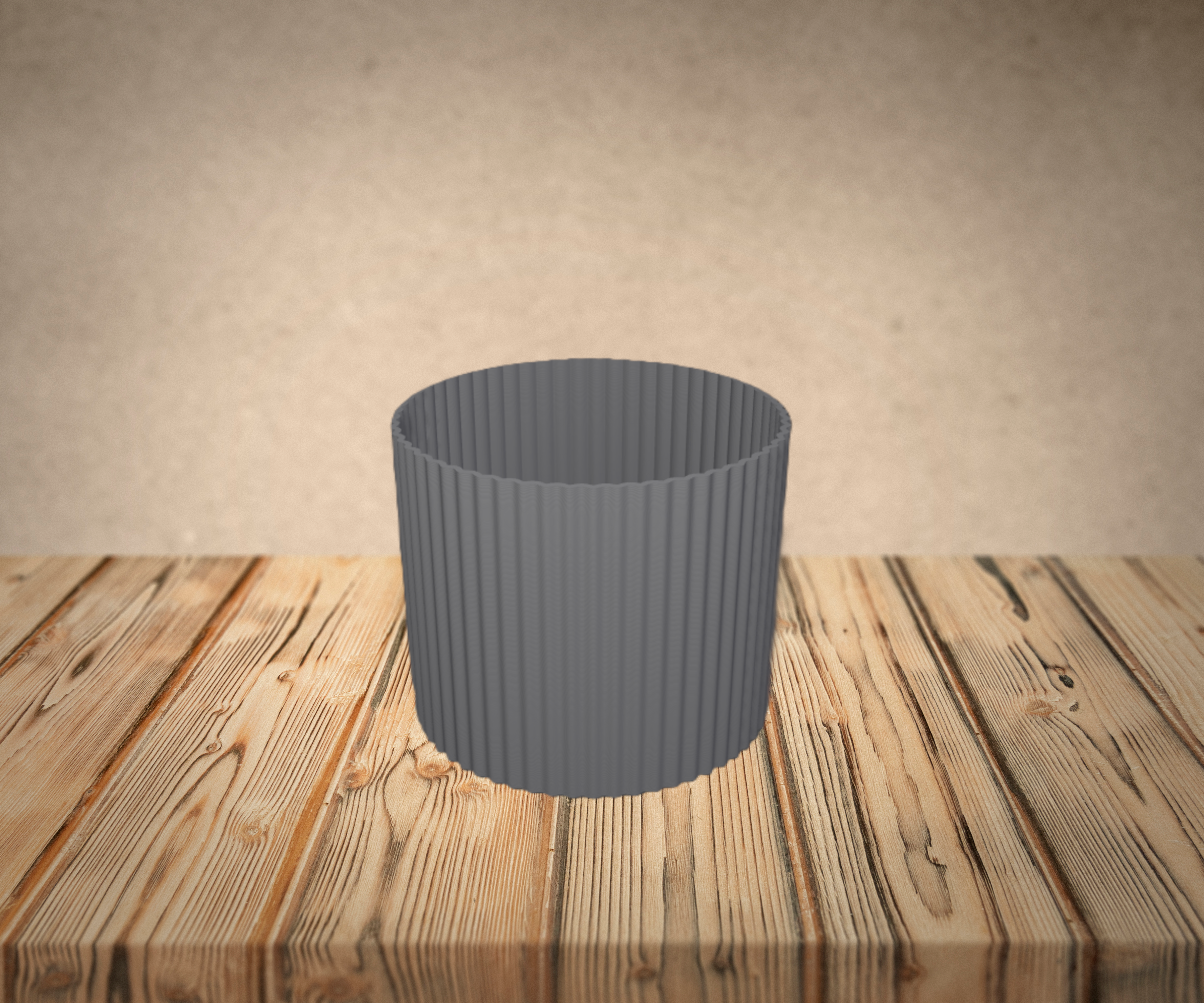 Design flowerpot - smooth wave