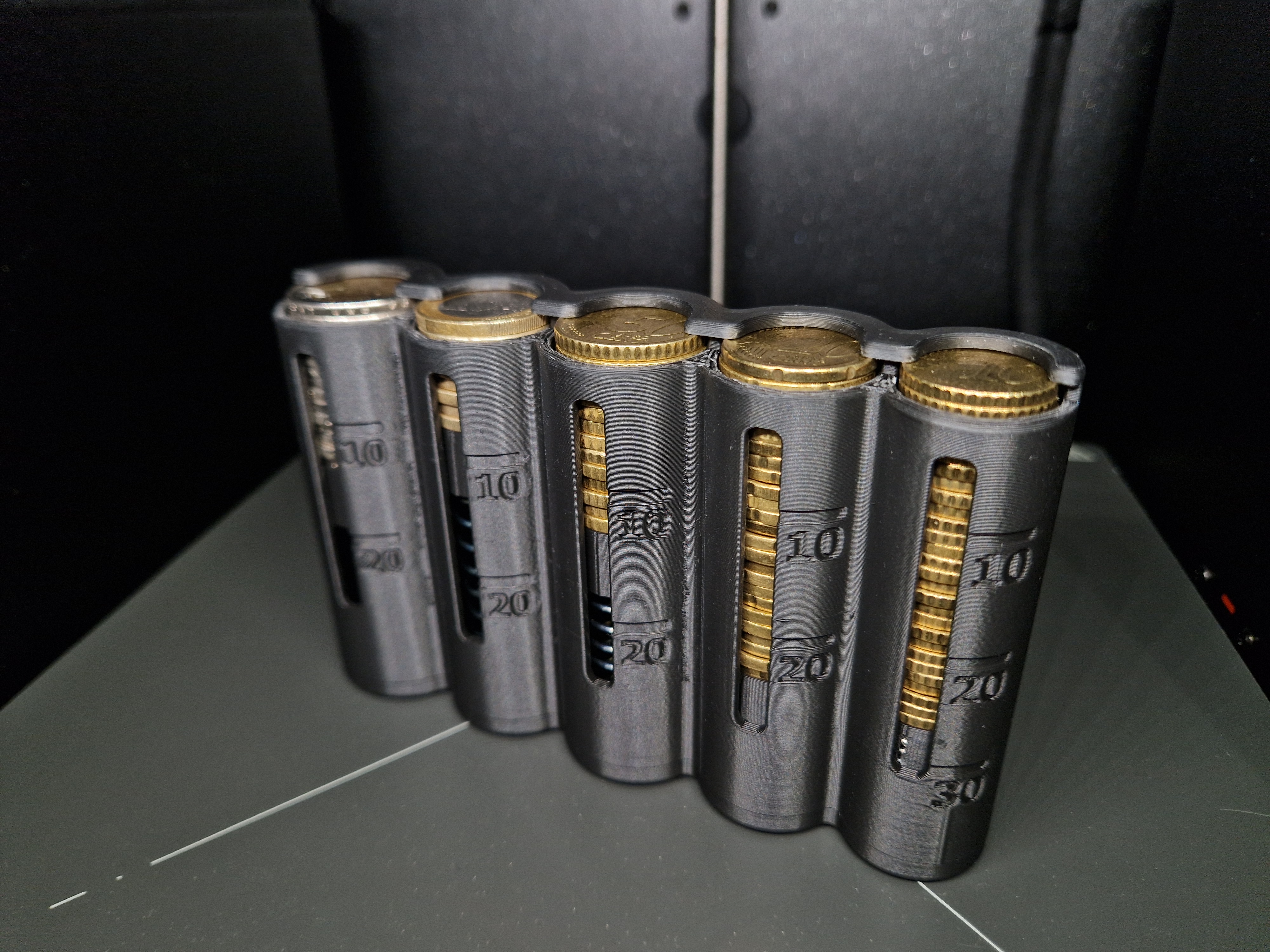 Compact coin dispenser (Euro) - springloaded