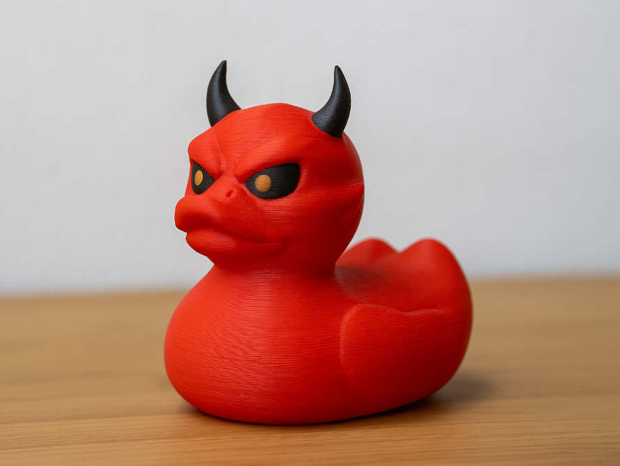 Red Devil Duck halloween decoration