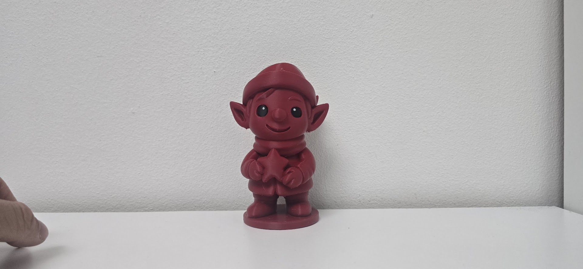 Elf with Star and Scarf Christmas Figurine